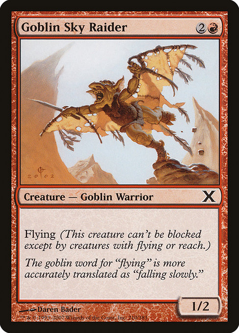 Goblin Sky Raider - Tenth Edition Common Card