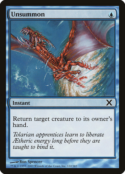 Unsummon - Tenth Edition Common Card