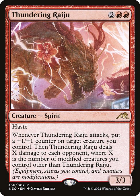 Thundering Raiju - Kamigawa: Neon Dynasty Rare Card