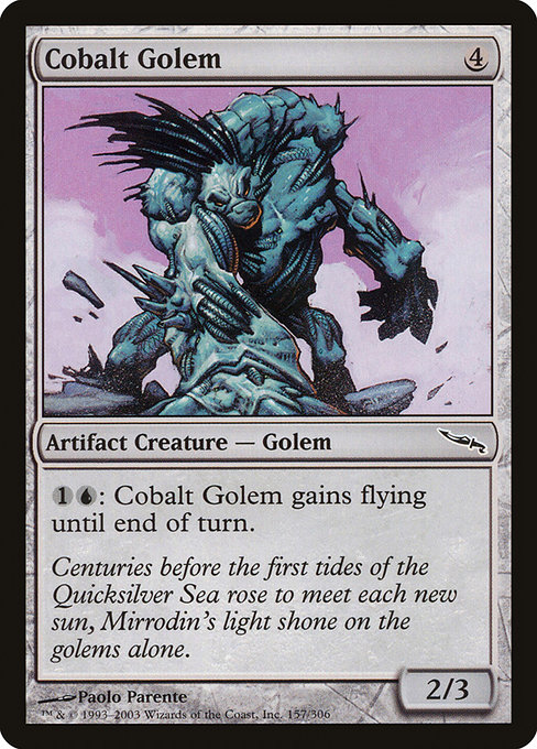 Cobalt Golem - Mirrodin Common Card