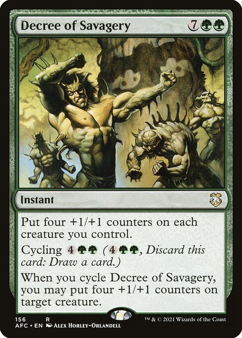 Decree of Savagery - Forgotten Realms Commander Rare Card
