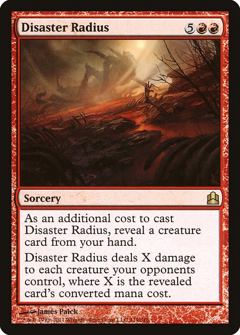 Disaster Radius - Commander 2011 Rare Card