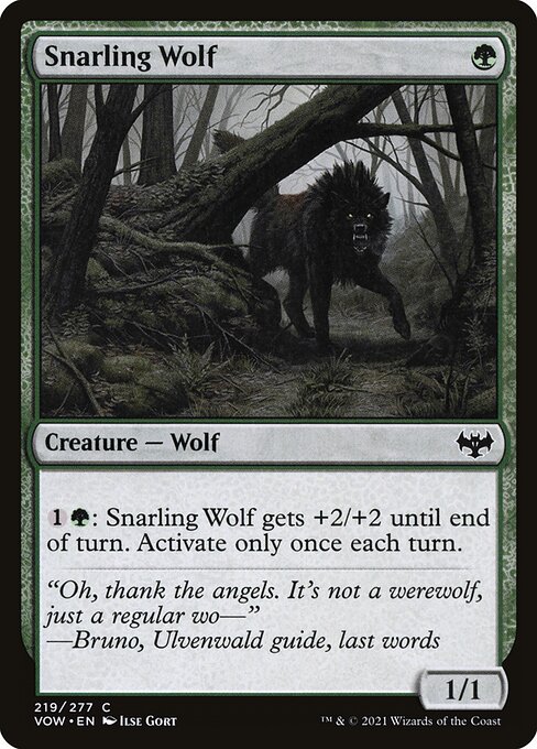 Snarling Wolf - Innistrad: Crimson Vow Common Card