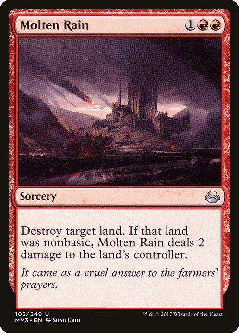 Molten Rain - Modern Masters 2017 Uncommon Card