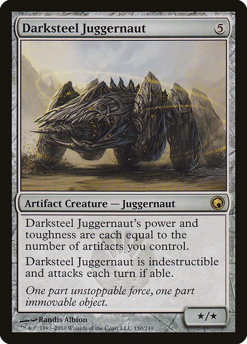 Darksteel Juggernaut - Scars of Mirrodin Rare Card