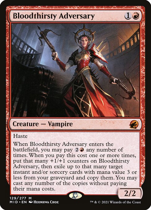 Bloodthirsty Adversary - Innistrad: Midnight Hunt Mythic Card