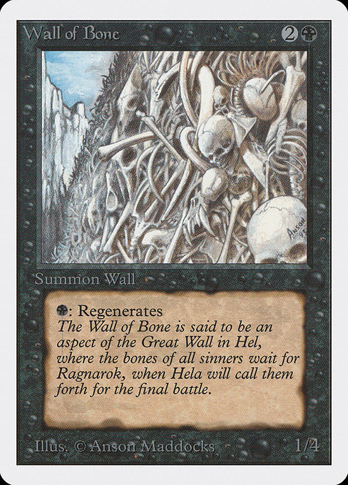 Wall of Bone - Unlimited Edition Uncommon Card