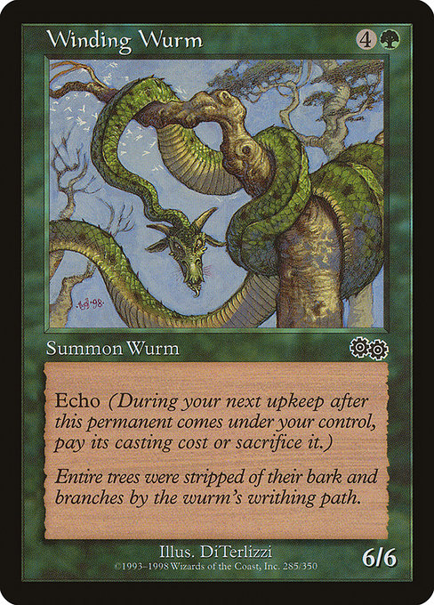 Winding Wurm - Urza's Saga Common Card