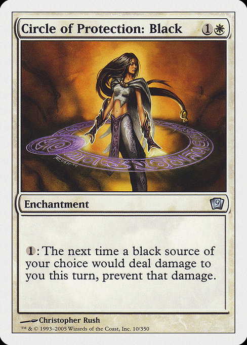 Circle of Protection: Black - Ninth Edition Uncommon Card