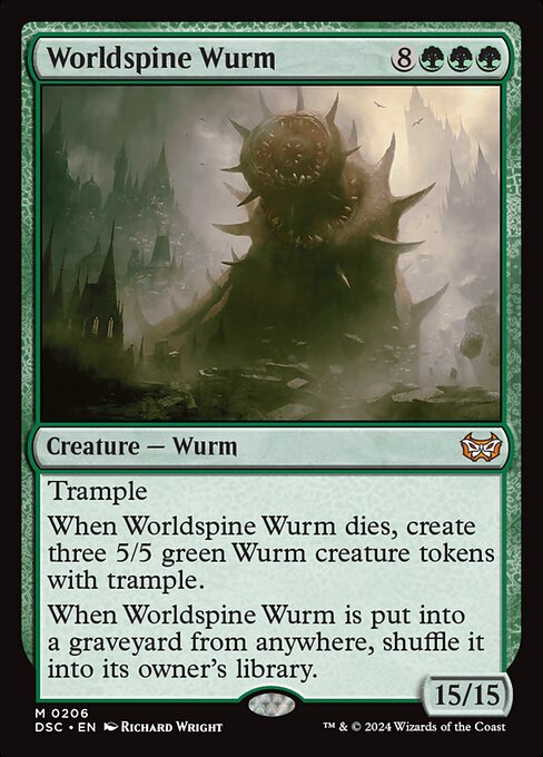 Worldspine Wurm - Duskmourn: House of Horror Commander Mythic Card