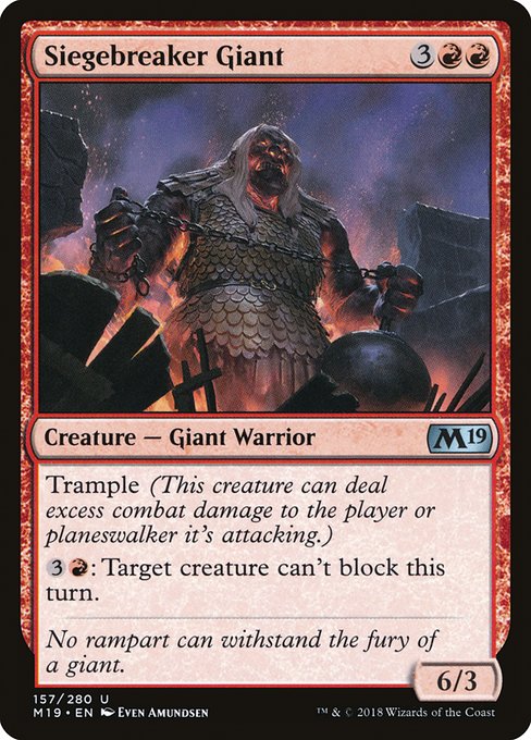 Siegebreaker Giant - Core Set 2019 Uncommon Card
