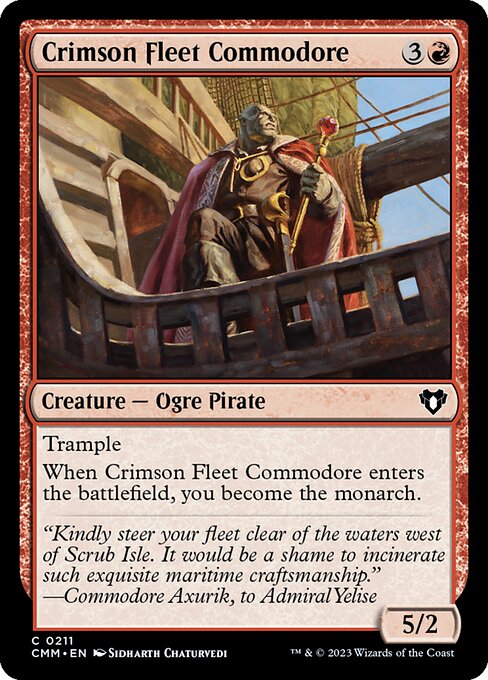 Crimson Fleet Commodore - Commander Masters Common Card
