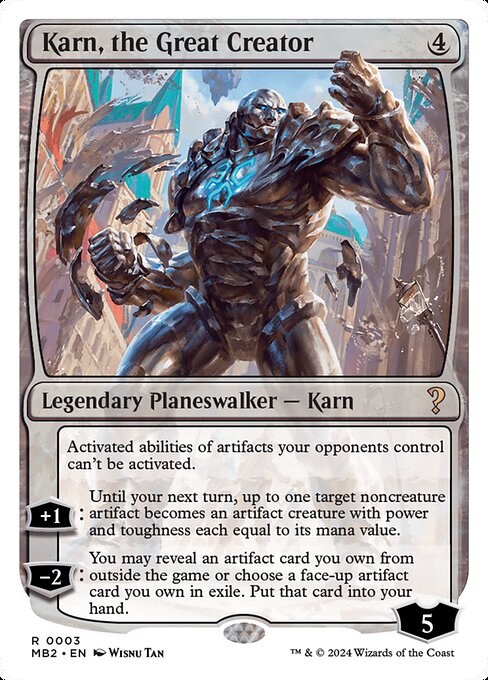 Karn, the Great Creator - Mystery Booster 2 Rare Card