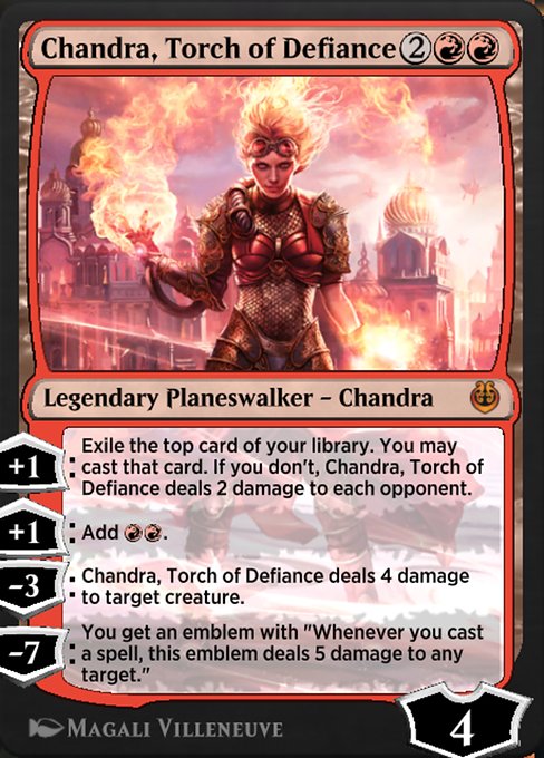 Chandra, Torch of Defiance - Kaladesh Remastered Mythic Card