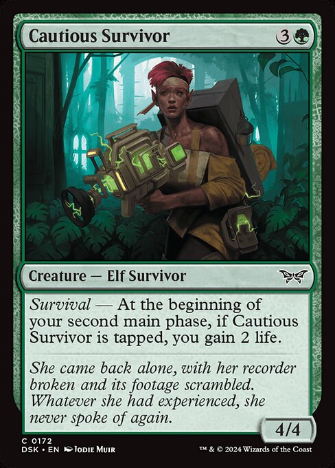 Cautious Survivor - Duskmourn: House of Horror Common Card