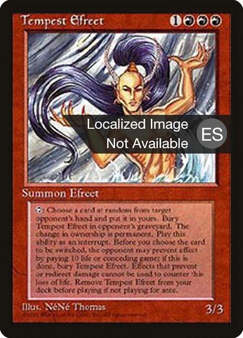 Tempest Efreet - Fourth Edition Foreign Black Border Rare Card
