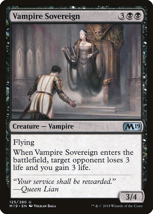 Vampire Sovereign - Core Set 2019 Uncommon Card