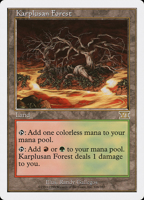 Karplusan Forest - Classic Sixth Edition Rare Card