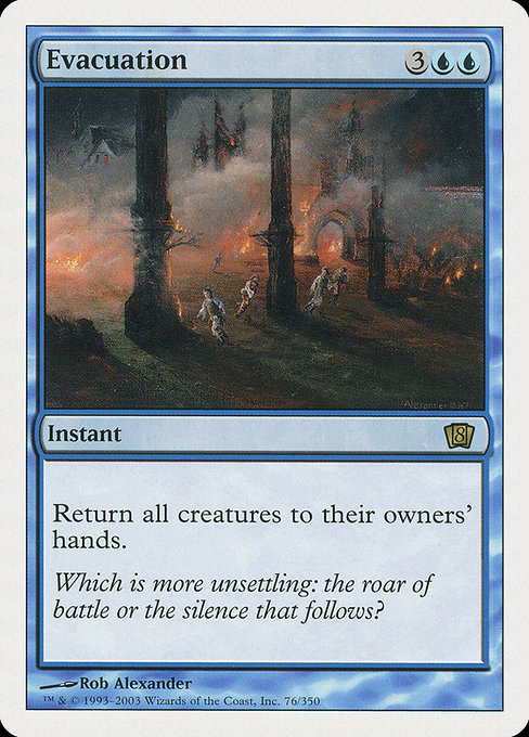Evacuation - Eighth Edition Rare Card