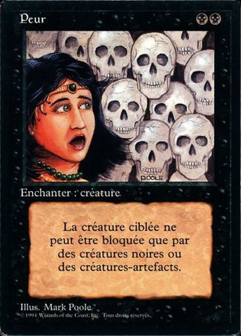 Fear - Foreign Black Border Common Card