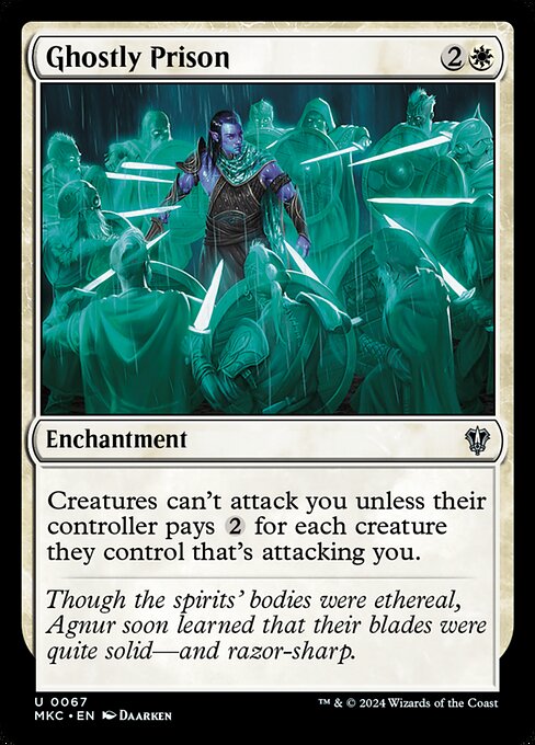 Ghostly Prison - Murders at Karlov Manor Commander Uncommon Card