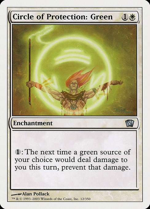 Circle of Protection: Green - Eighth Edition Uncommon Card
