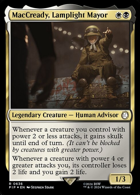 MacCready, Lamplight Mayor - Fallout Rare Card