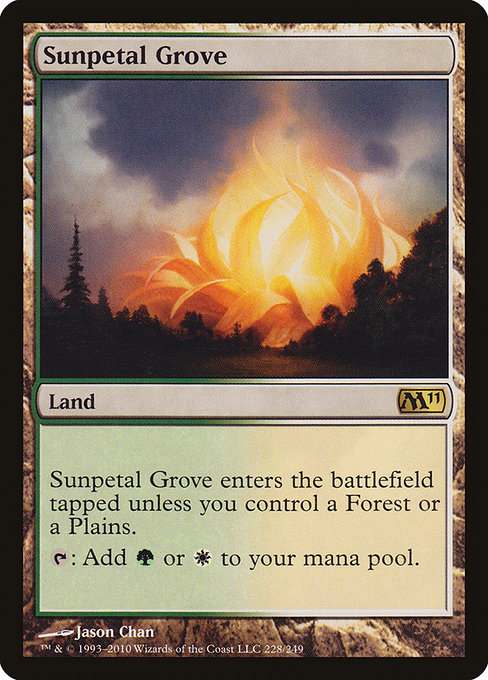 Sunpetal Grove - Magic 2011 Rare Card