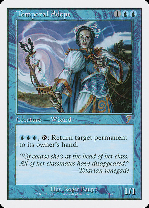 Temporal Adept - Seventh Edition Rare Card