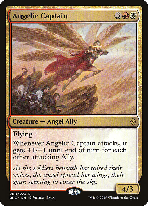 Angelic Captain - Battle for Zendikar Rare Card
