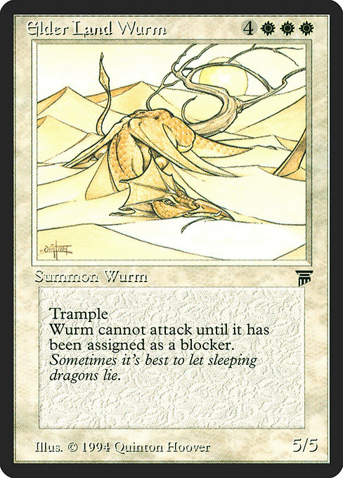 Elder Land Wurm - Legends Rare Card