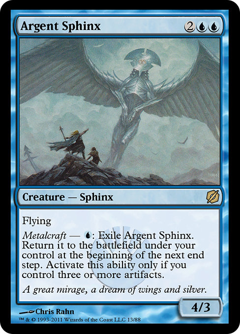Argent Sphinx - Duel Decks: Mirrodin Pure vs. New Phyrexia Rare Card