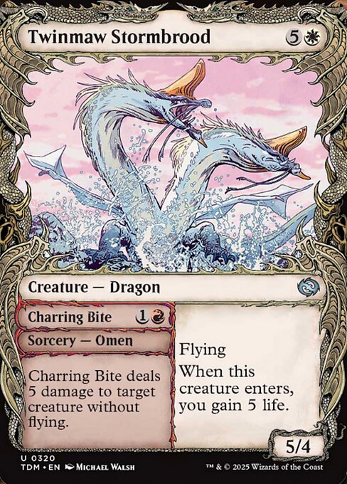 Twinmaw Stormbrood // Charring Bite - Tarkir: Dragonstorm Uncommon Card