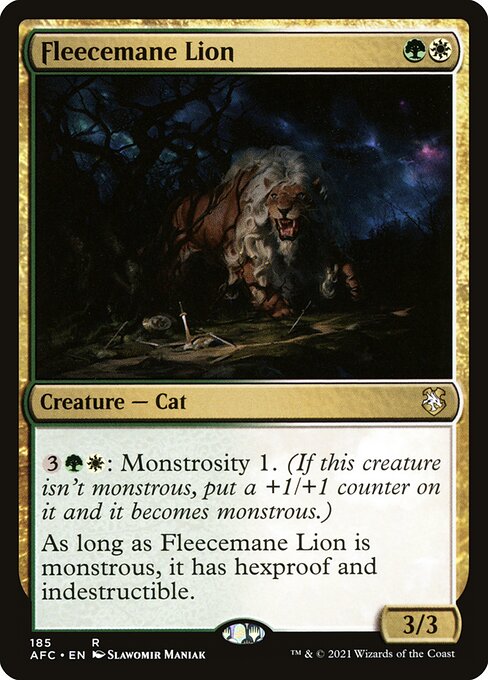 Fleecemane Lion - Forgotten Realms Commander Rare Card