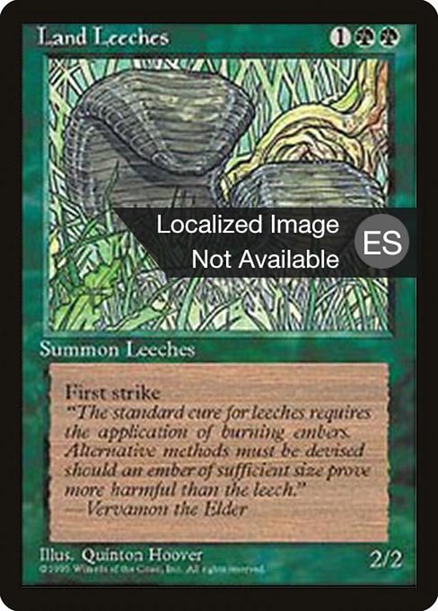 Land Leeches - Fourth Edition Foreign Black Border Common Card
