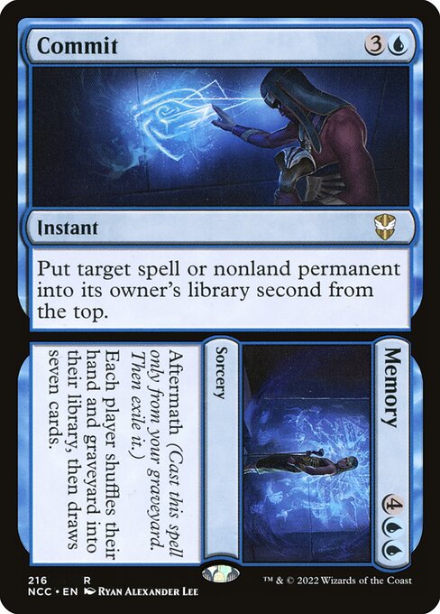 Commit // Memory - New Capenna Commander Rare Card