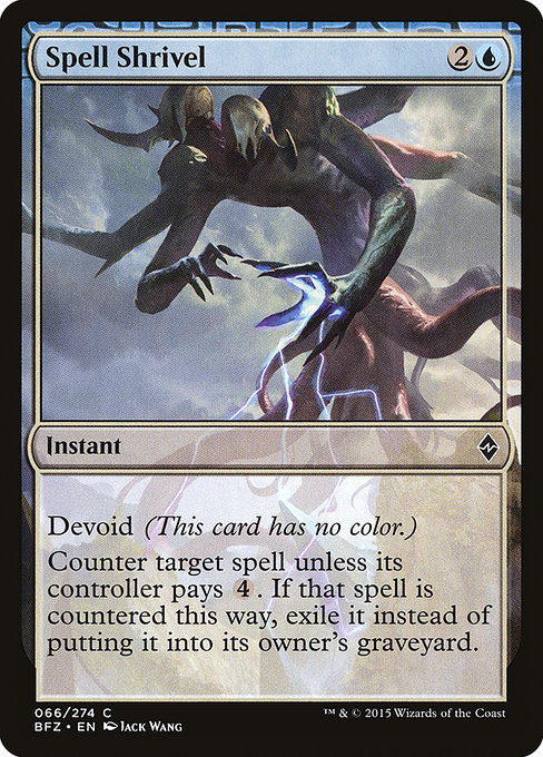 Spell Shrivel - Battle for Zendikar Common Card