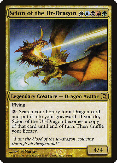 Scion of the Ur-Dragon - Time Spiral Rare Card
