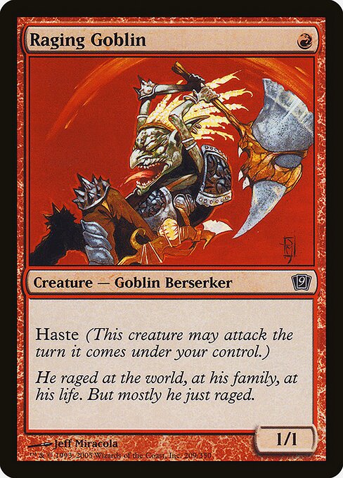 Raging Goblin - Ninth Edition Common Card