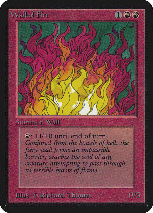 Wall of Fire - Limited Edition Alpha Uncommon Card