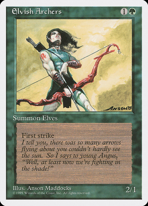 Elvish Archers - Fourth Edition Rare Card