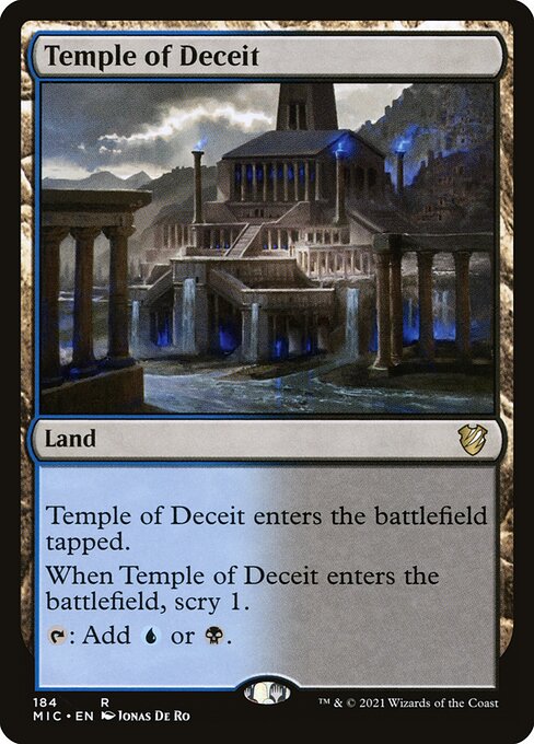 Temple of Deceit - Midnight Hunt Commander Rare Card