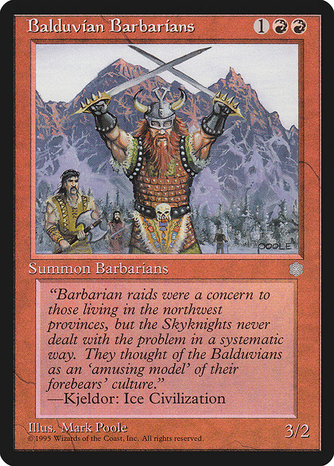 Balduvian Barbarians - Ice Age Common Card