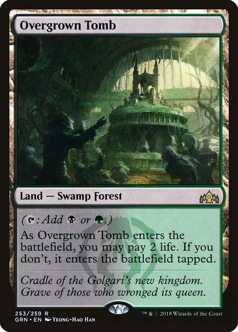 Overgrown Tomb - Guilds of Ravnica Rare Card