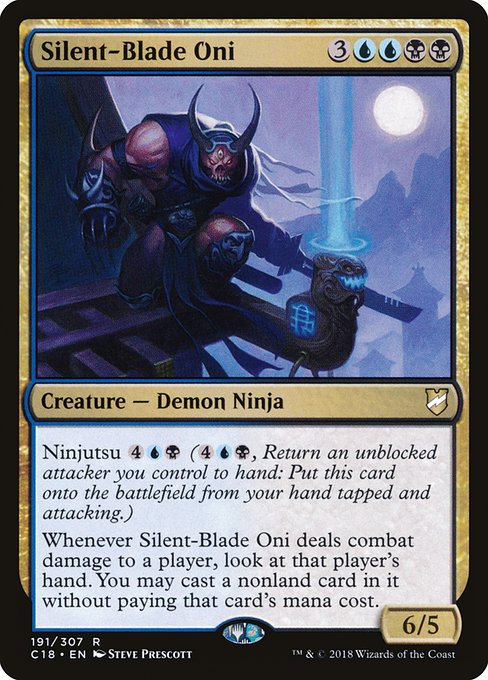 Silent-Blade Oni - Commander 2018 Rare Card