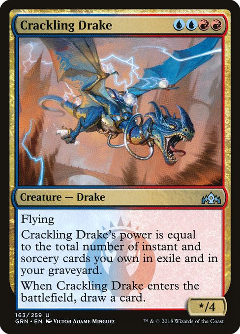 Crackling Drake - Guilds of Ravnica Uncommon Card