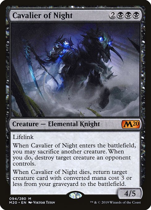 Cavalier of Night - Core Set 2020 Mythic Card
