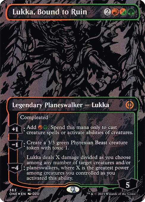 Lukka, Bound to Ruin - Phyrexia: All Will Be One Mythic Card