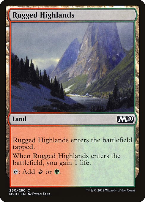 Rugged Highlands - Core Set 2020 Common Card