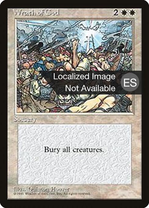 Wrath of God - Fourth Edition Foreign Black Border Rare Card